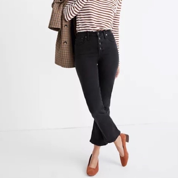 Madewell Cali Demi Boot Black Jeans - Size 26 - Picture 1 of 3